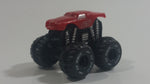 Unknown Brand Red Monster Truck #65 Miniature Plastic Die Cast Toy Car Vehicle