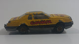 Vintage Majorette Ford Thunderbird No. 217 Yellow Gambler #4 Die Cast Toy Car Vehicle With Opening Hood 1/67 Scale