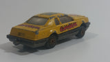 Vintage Majorette Ford Thunderbird No. 217 Yellow Gambler #4 Die Cast Toy Car Vehicle With Opening Hood 1/67 Scale
