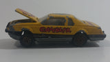 Vintage Majorette Ford Thunderbird No. 217 Yellow Gambler #4 Die Cast Toy Car Vehicle With Opening Hood 1/67 Scale