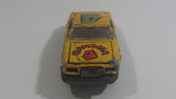 Vintage Majorette Ford Thunderbird No. 217 Yellow Gambler #4 Die Cast Toy Car Vehicle With Opening Hood 1/67 Scale