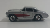 Maisto '57 Chevrolet Corvette Silver Grey With Red Stripe Die Cast Toy Car Vehicle