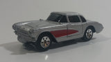 Maisto '57 Chevrolet Corvette Silver Grey With Red Stripe Die Cast Toy Car Vehicle