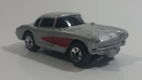 Maisto '57 Chevrolet Corvette Silver Grey With Red Stripe Die Cast Toy Car Vehicle