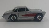 Maisto '57 Chevrolet Corvette Silver Grey With Red Stripe Die Cast Toy Car Vehicle