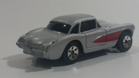 Maisto '57 Chevrolet Corvette Silver Grey With Red Stripe Die Cast Toy Car Vehicle