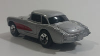 Maisto '57 Chevrolet Corvette Silver Grey With Red Stripe Die Cast Toy Car Vehicle