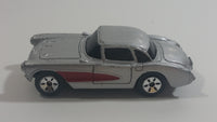 Maisto '57 Chevrolet Corvette Silver Grey With Red Stripe Die Cast Toy Car Vehicle