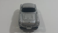 Maisto '57 Chevrolet Corvette Silver Grey With Red Stripe Die Cast Toy Car Vehicle