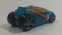 2009 Hot Wheels Tire Tread Raceway Vandetta Blue #9 Die Cast Toy Car Vehicle