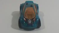 2009 Hot Wheels Tire Tread Raceway Vandetta Blue #9 Die Cast Toy Car Vehicle