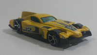 2009 Hot Wheels Track Legends Formul8r Yellow Die Cast Toy Car Vehicle