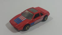 1987 Hot Wheels The Hot Ones Pontiac Fiero 2M4 Red Die Cast Toy Sports Car Vehicle - GHO