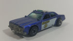 1985 Hot Wheels Sheriff Patrol Metalflake Blue Die Cast Toy Cop Police Car Vehicle