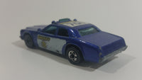 1985 Hot Wheels Sheriff Patrol Metalflake Blue Die Cast Toy Cop Police Car Vehicle