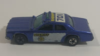 1985 Hot Wheels Sheriff Patrol Metalflake Blue Die Cast Toy Cop Police Car Vehicle