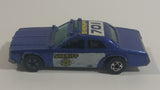 1985 Hot Wheels Sheriff Patrol Metalflake Blue Die Cast Toy Cop Police Car Vehicle