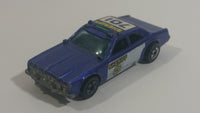 1985 Hot Wheels Sheriff Patrol Metalflake Blue Die Cast Toy Cop Police Car Vehicle