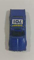 1985 Hot Wheels Sheriff Patrol Metalflake Blue Die Cast Toy Cop Police Car Vehicle