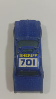 1985 Hot Wheels Sheriff Patrol Metalflake Blue Die Cast Toy Cop Police Car Vehicle