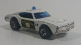 Vintage 1977 Hot Wheels Olds 442 Police Cruiser White Die Cast Toy Car Vehicle BW Hong Kong