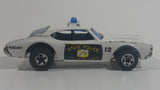 Vintage 1977 Hot Wheels Olds 442 Police Cruiser White Die Cast Toy Car Vehicle BW Hong Kong