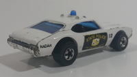 Vintage 1977 Hot Wheels Olds 442 Police Cruiser White Die Cast Toy Car Vehicle BW Hong Kong