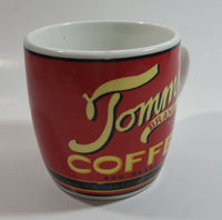 Tommy's Brand Balanced Blend Coffee Red Ceramic Coffee Mug Cup