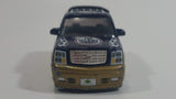 2006 Upper Deck Luxury Ride Series Limited Edition NHL Edmonton Oilers Ice Hockey Team Cadillac Escalade 1/64 Scale Dark Blue and Gold Die Cast Toy Car Vehicle with Rubber Tires