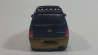 2006 Upper Deck Luxury Ride Series Limited Edition NHL Edmonton Oilers Ice Hockey Team Cadillac Escalade 1/64 Scale Dark Blue and Gold Die Cast Toy Car Vehicle with Rubber Tires