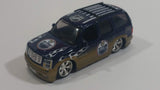 2006 Upper Deck Luxury Ride Series Limited Edition NHL Edmonton Oilers Ice Hockey Team Cadillac Escalade 1/64 Scale Dark Blue and Gold Die Cast Toy Car Vehicle with Rubber Tires