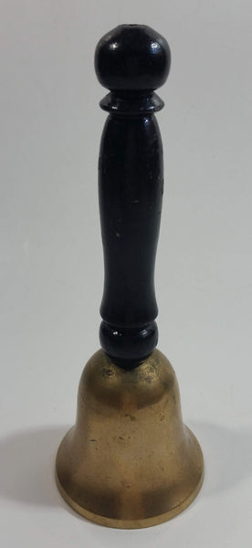 Black Painted Wood Handle Solid Brass Teacher's Desk School Bell