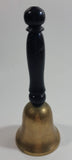 Black Painted Wood Handle Solid Brass Teacher's Desk School Bell