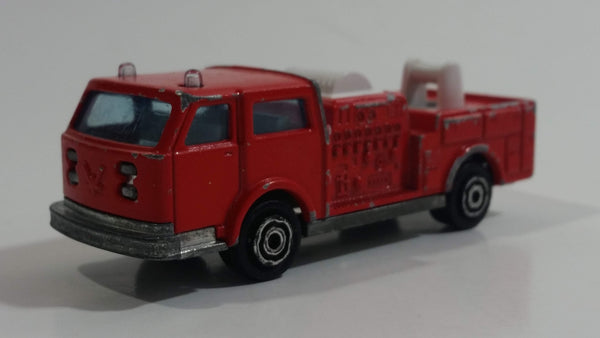 Vintage Majorette Pompier Fire Ladder Truck No. 207 Red 1/100 Scale Die Cast Toy Car Firefighting Rescue Emergency Vehicle