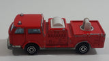 Vintage Majorette Pompier Fire Ladder Truck No. 207 Red 1/100 Scale Die Cast Toy Car Firefighting Rescue Emergency Vehicle