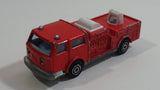 Vintage Majorette Pompier Fire Ladder Truck No. 207 Red 1/100 Scale Die Cast Toy Car Firefighting Rescue Emergency Vehicle