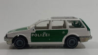 Siku No. 1076 VW Passat Variant GT Polizei Police Cop White and Green 1/55 Scale Die Cast Toy Car Rescue Emergency Vehicle with Opening Hatch Door