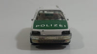 Siku No. 1076 VW Passat Variant GT Polizei Police Cop White and Green 1/55 Scale Die Cast Toy Car Rescue Emergency Vehicle with Opening Hatch Door