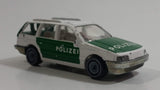 Siku No. 1076 VW Passat Variant GT Polizei Police Cop White and Green 1/55 Scale Die Cast Toy Car Rescue Emergency Vehicle with Opening Hatch Door