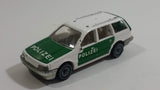 Siku No. 1076 VW Passat Variant GT Polizei Police Cop White and Green 1/55 Scale Die Cast Toy Car Rescue Emergency Vehicle with Opening Hatch Door