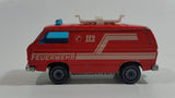 Siku Eurobuilt No. 1331 VW Transporter Van Feuerwehr 112 Fire Fighter Red 1/55 Scale Die Cast Toy Car Rescue Emergency Vehicle with Opening Hatch Door