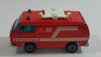 Siku Eurobuilt No. 1331 VW Transporter Van Feuerwehr 112 Fire Fighter Red 1/55 Scale Die Cast Toy Car Rescue Emergency Vehicle with Opening Hatch Door