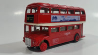 Welly No. 99930 London Double Decker Bus EDF Energy BGM 2019 see you in London! Red Pullback Friction Motorized Die Cast Toy Car Vehicle - Missing a Tire