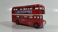 Welly No. 99930 London Double Decker Bus EDF Energy BGM 2019 see you in London! Red Pullback Friction Motorized Die Cast Toy Car Vehicle - Missing a Tire