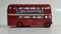 Welly No. 99930 London Double Decker Bus EDF Energy BGM 2019 see you in London! Red Pullback Friction Motorized Die Cast Toy Car Vehicle - Missing a Tire