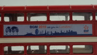 Welly No. 99930 London Double Decker Bus EDF Energy BGM 2019 see you in London! Red Pullback Friction Motorized Die Cast Toy Car Vehicle - Missing a Tire