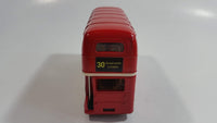 Welly No. 99930 London Double Decker Bus EDF Energy BGM 2019 see you in London! Red Pullback Friction Motorized Die Cast Toy Car Vehicle - Missing a Tire