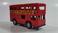 London Double Decker Bus I Heart Canada Red Pullback Friction Motorized Die Cast Toy Car Vehicle