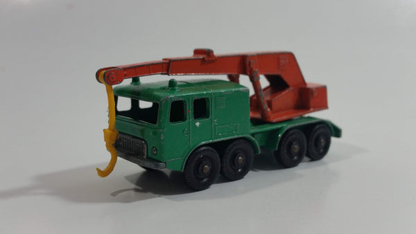 Vintage 1965 Matchbox Series Lesney Products 8 Wheel Crane Truck No. 30 Green Die Cast Toy Car Vehicle Made in England