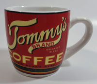 Tommy's Brand Balanced Blend Coffee Red Ceramic Coffee Mug Cup